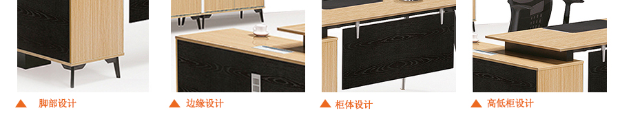 仿木紋系列老板辦公桌細節(jié)